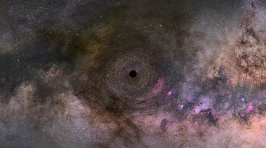 Photo accreting black hole